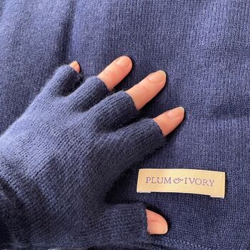 Cashmere Fingerless Gloves, 5 of 9