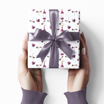 Red Wine Glass Wrapping Paper – Elegant And Sophisticated, 9 of 9