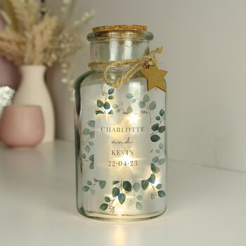 Personalised Botanical LED Glass Jar, 6 of 7