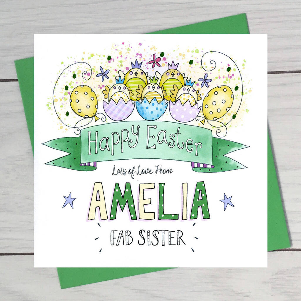 Easter Hatching Chicks Greeting Card By Claire Sowden Design