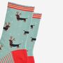 Women's Bamboo Socks Sausage Dog Christmas Reindeer, thumbnail 3 of 5