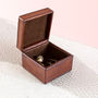 Ladies Personalised Leather Ring Box Square, thumbnail 7 of 9