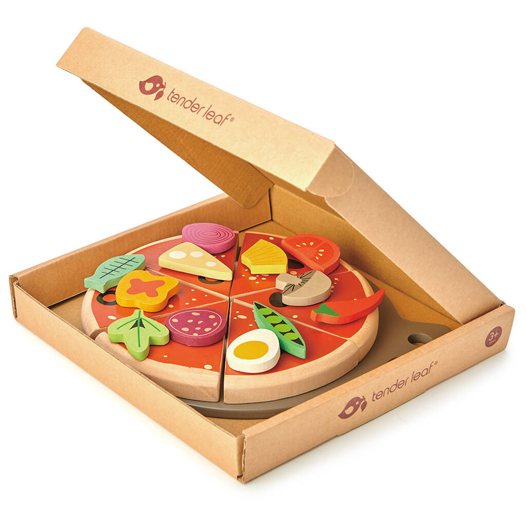 Wooden Pizza Toy By Lime Tree London