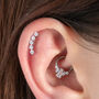 Crystal Curve Helix Piercing In Implant Grade Titanium, thumbnail 1 of 5