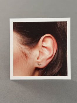 Rose Gold Love Knot Earrings, 8 of 8