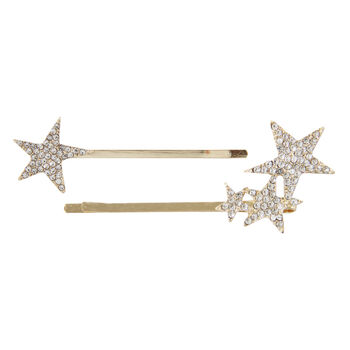 Set Of Two Crystal Star Hair Clip, 2 of 7
