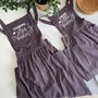 Personalised Mum And Daughter Matching Linen Apron, thumbnail 2 of 6