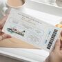 Personalised Holiday Reveal Boarding Pass Birthday Card, thumbnail 1 of 4