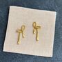 Sterling Silver Or Gold Plated Bow Earrings, thumbnail 1 of 6