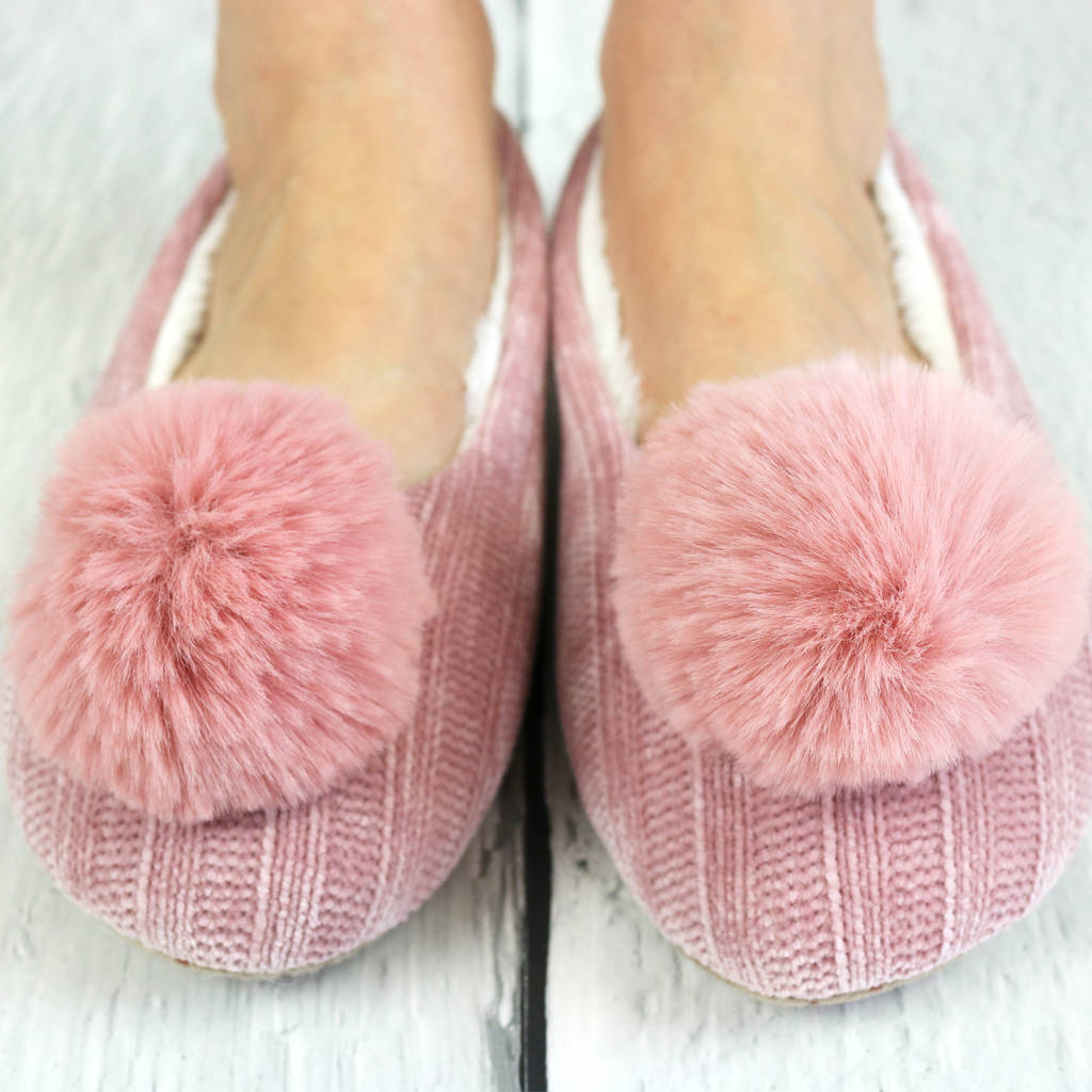 Pom Pom Ballet Slippers By Hayley & Co | notonthehighstreet.com