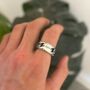 Engrave Silver Chain Link Ring, thumbnail 1 of 10