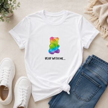 Funny Bear With Me Gummy Bear T Shirt, 4 of 8