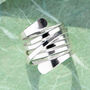 Curly Interwoven Rose/Gold Plated Silver Ring, thumbnail 4 of 6