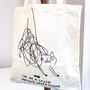 Canvas Abstract Cat Tote Bag For Friends, thumbnail 6 of 6