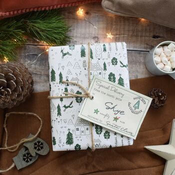 Magical Forest Christmas Wrapping Paper Set, 4 of 11