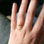 Solid Gold Slim Ring With Chain Detail, thumbnail 4 of 8