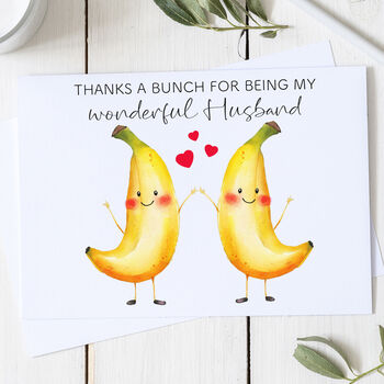 Personalised Banana Birthday Husband Card, 2 of 2