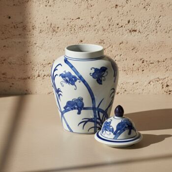 Chinoiserie Ginger Jar Pot Flevo White Blue Porcelain, 6 of 7