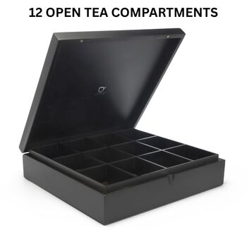 Tea Boxes Highest Quality In Bamboo Stained Black, 4 of 6