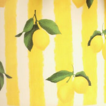 Yellow Striped Lemons Ceramic Planter, 2 of 2