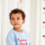 Valentines 'Mummy's Boy/Girl' Personalised Name Embroidered Sweatshirt Jumper, thumbnail 4 of 6