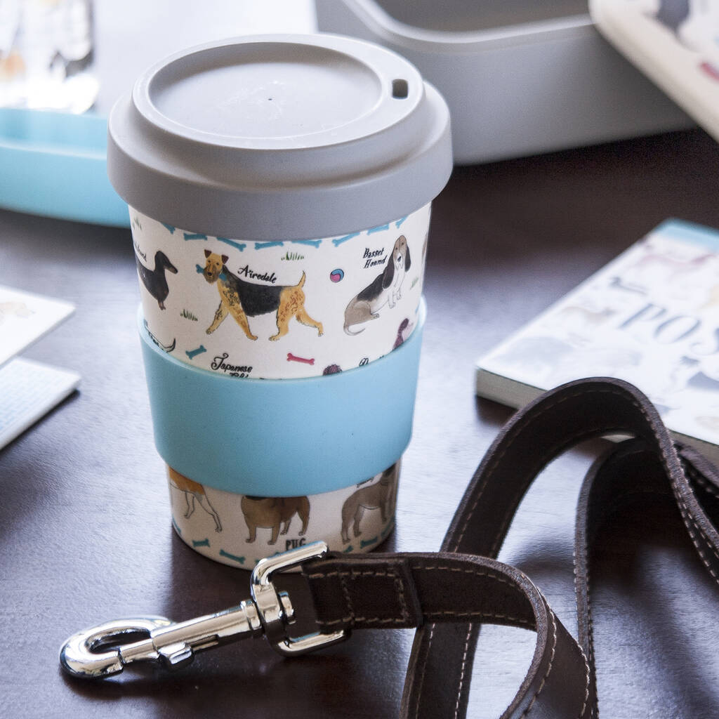 Debonair Dogs Eco Friendly 17 Oz Travel Mug Bamboo By Milly Green