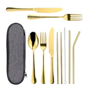 Stainless Steel Travel Cutlery Gift Set For Him, 4 of 7
