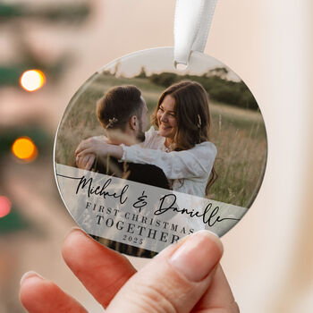 Personalised First Christmas Together Ornament 2025, 7 of 7