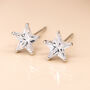 Sterling Silver Small Cubic Zirconia Star Stud Earrings, thumbnail 3 of 7