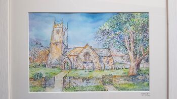 Personalised Wedding Venue Watercolour Painting. Original Watercolour Wedding Portrait. Wedding Illustration Sketch. Not A Print, 6 of 12