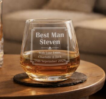 Personalised Etched Rum Glass, 3 of 7