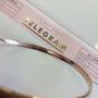 Brompton Personalised Classic Solid Gold Bangle, thumbnail 5 of 9