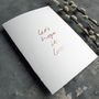 'Let's Hope It Lasts' Hand Foiled Wedding Card, thumbnail 1 of 3