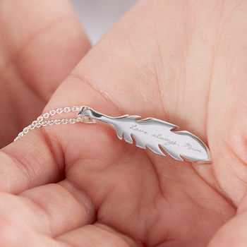 Personalised Feather Message Pendant, 2 of 12