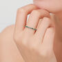 Emerald Marquise Cz Infinity Ring In Sterling Silver, thumbnail 6 of 12