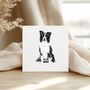 Hand Drawn Adorable Sheepdog Dog Greeting Card, thumbnail 1 of 6