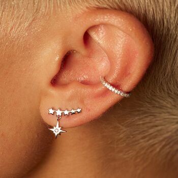 Starburst Ear Climber Earrings, 2 of 6
