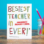 Personalised Thank You Teacher Card, thumbnail 2 of 5
