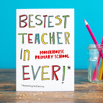 Personalised Thank You Teacher Card, 2 of 5