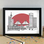 Johannesburg Skyline Travel Art Print Unframed, thumbnail 1 of 6