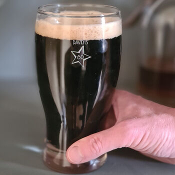 Personalised Engraved Pint Glass For 80th Birthday Gift, 4 of 7