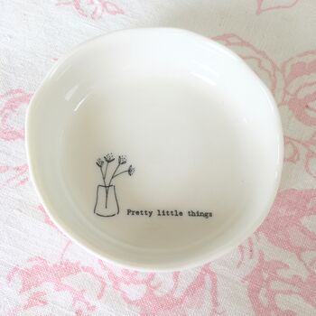 Porcelain 'Pretty Things' Trinket Dish ~ Boxed, 5 of 7
