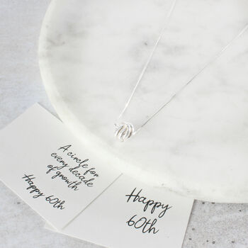 60th Birthday Circles Ring Necklace, 2 of 9