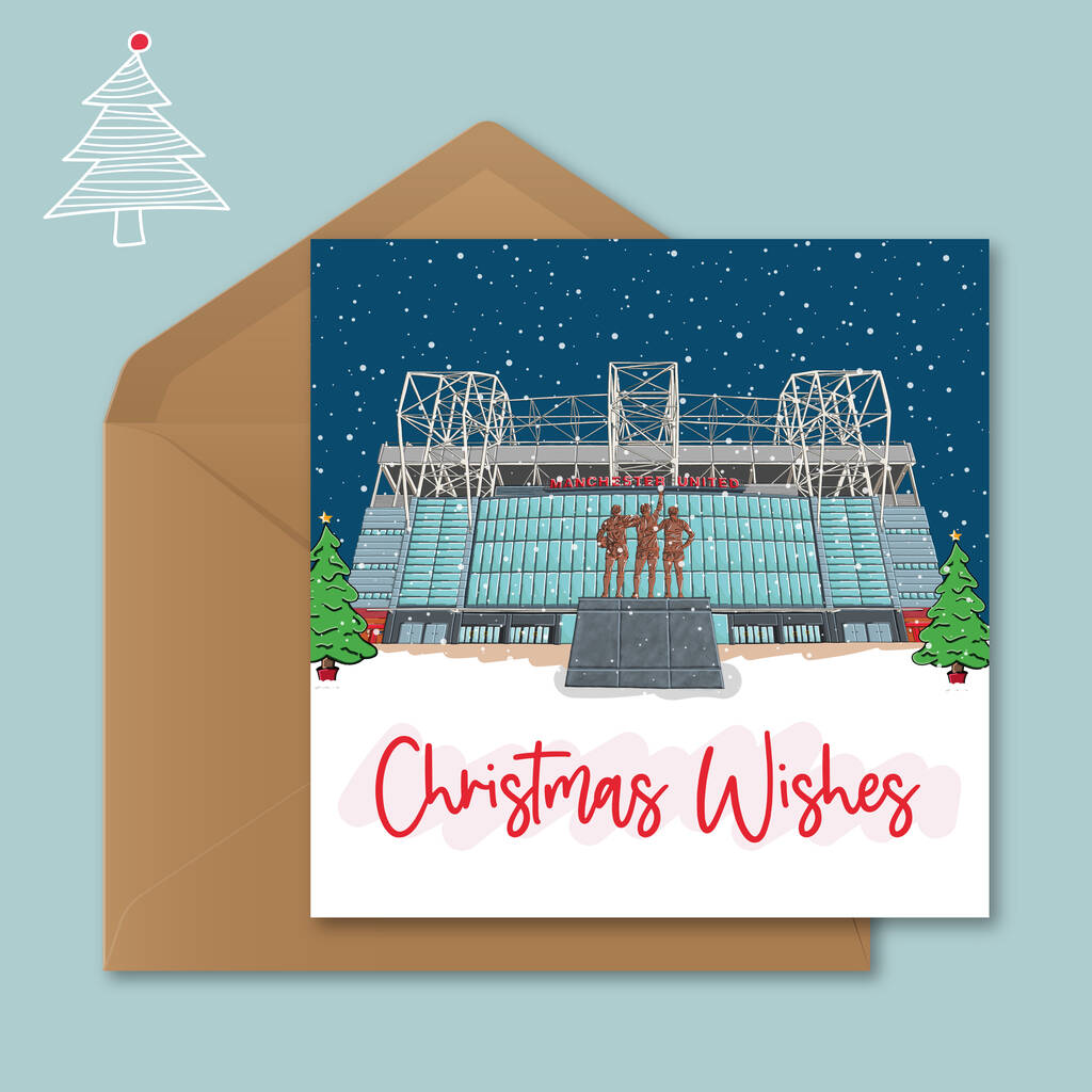 Man Utd Christmas Card By Moo and Snip