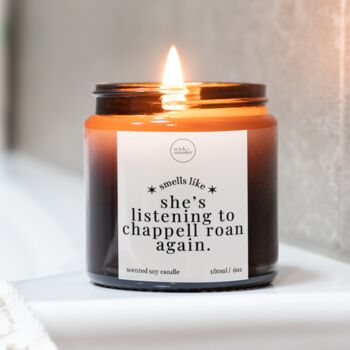 Listening To Chappell Roan Again Candle, Pink Pony Club Gift, 4 of 11