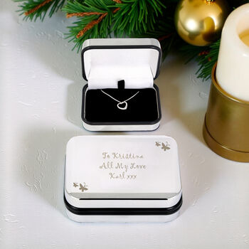 Silver Heart Necklace With Butterfly Box – Personalised, 3 of 3