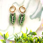 Bright Alocasia Leaf Plant Earrings, thumbnail 4 of 12