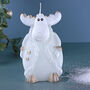 G Decor Frosted Reindeer Companions Hand Finished Winter Wax Candle Figures In White Or Grey, thumbnail 4 of 6