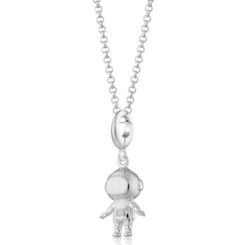 Astronaut Charm Necklace, Sterling Silver Or Gold Plated, 2 of 10