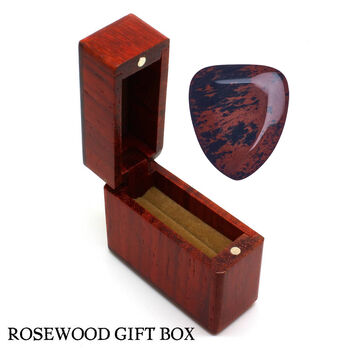 Mahogany Obsidian Guitar Pick / Plectrum In A Gift Box, 2 of 4
